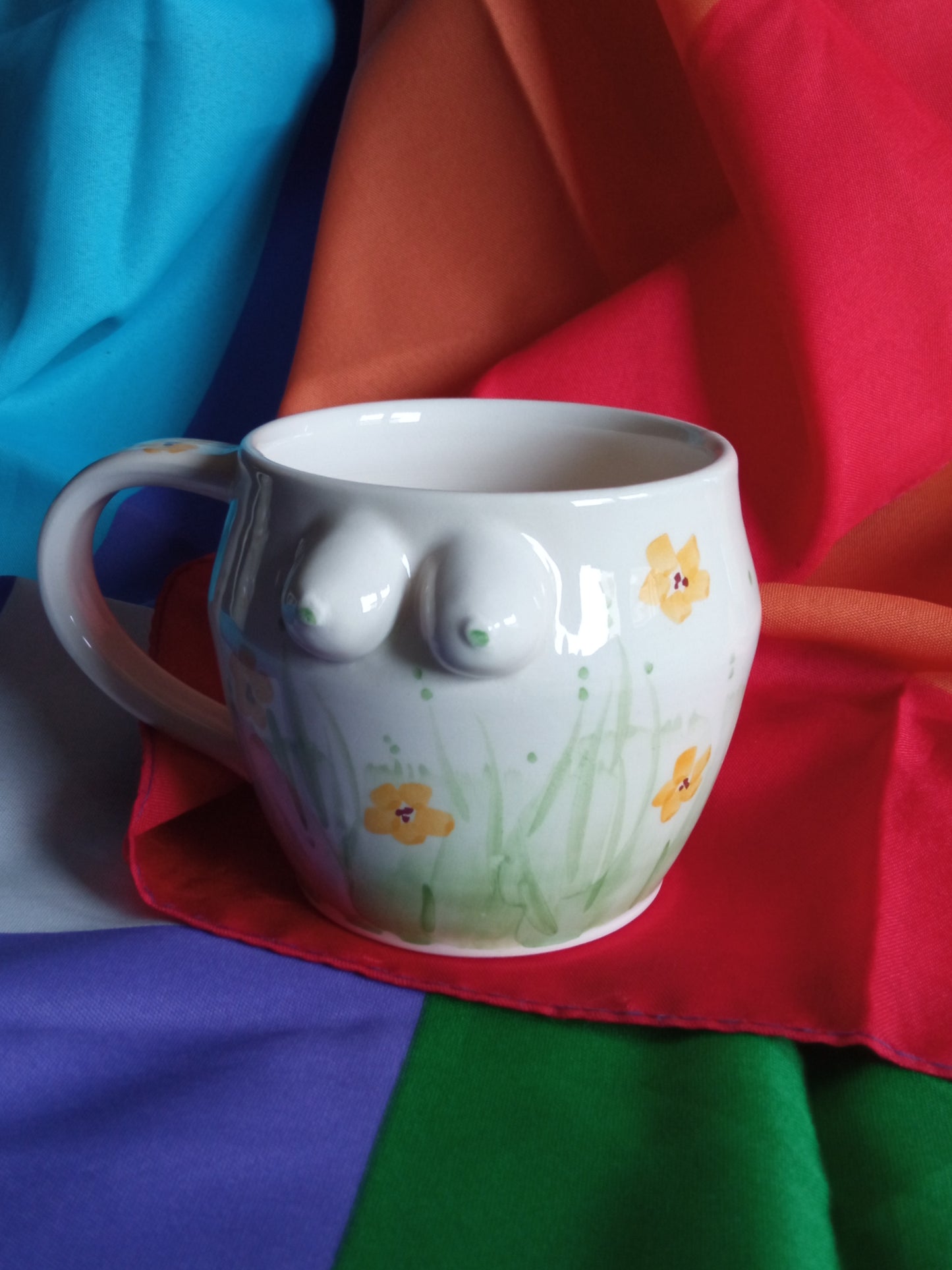 Mug Decorate a Fiori - - Sandu Pottery