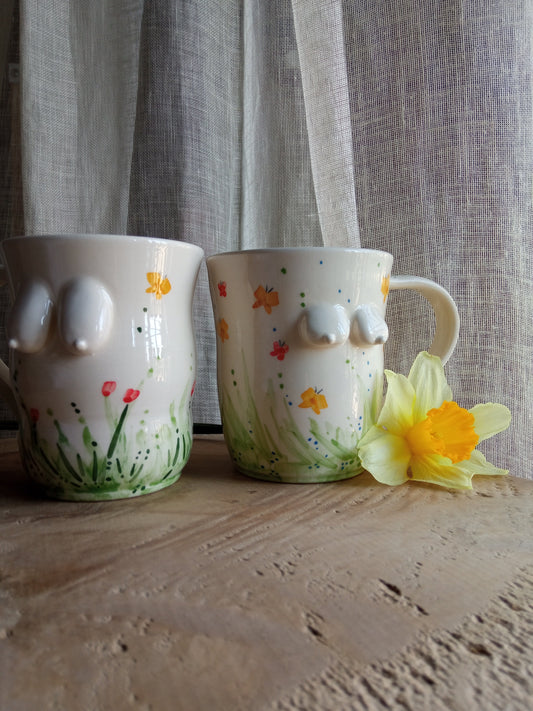 Mug Decorate a Fiori -  - Sandu Pottery