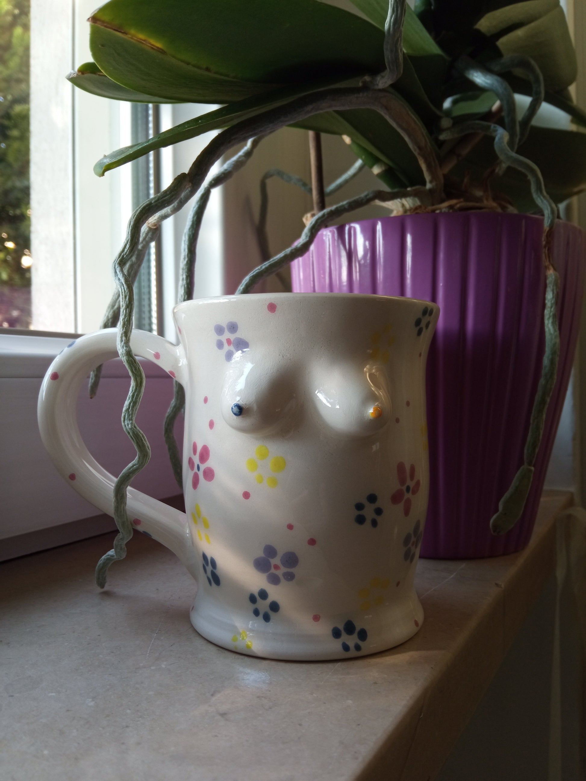 Mug Decorate a Fiori -  - Sandu Pottery